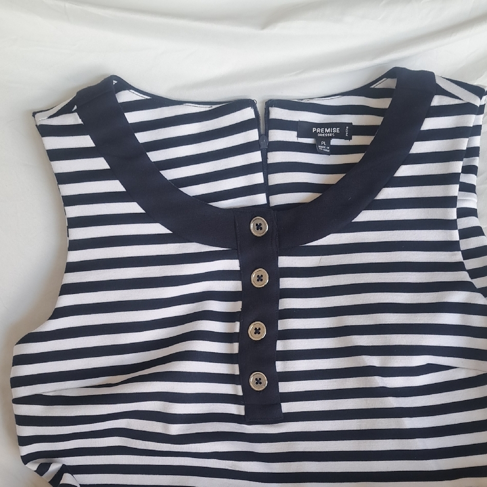 Premise Blue and White Polo Dress